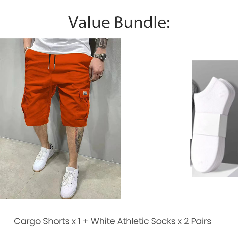 🎁 52% OFF! 💖🩳 Men's Casual Cargo Shorts with Drawstring Waist – Multi-Pocket, Lightweight & Breathable 👖✨