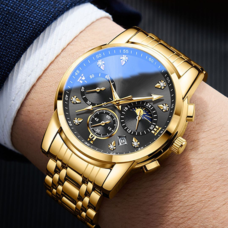 Men's Multifunction Chronograph Watch with Calendar