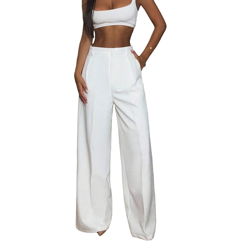 Women's High-Waisted Wide-Leg Pants