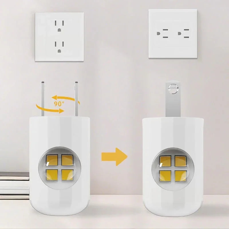 Smart LED Wall Socket Night Light With Auto-Dimmer