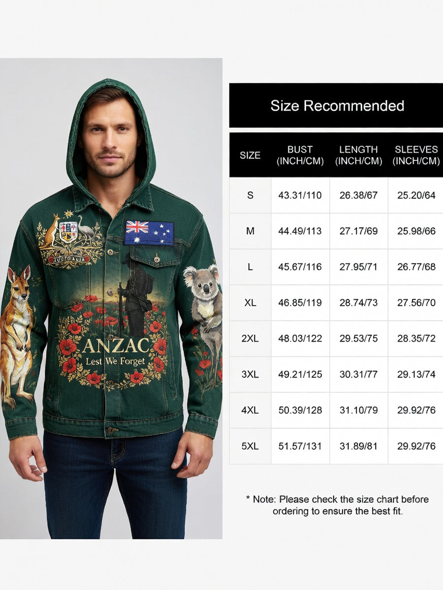 Retro Australian Art Print Casual Hoodie Jacket