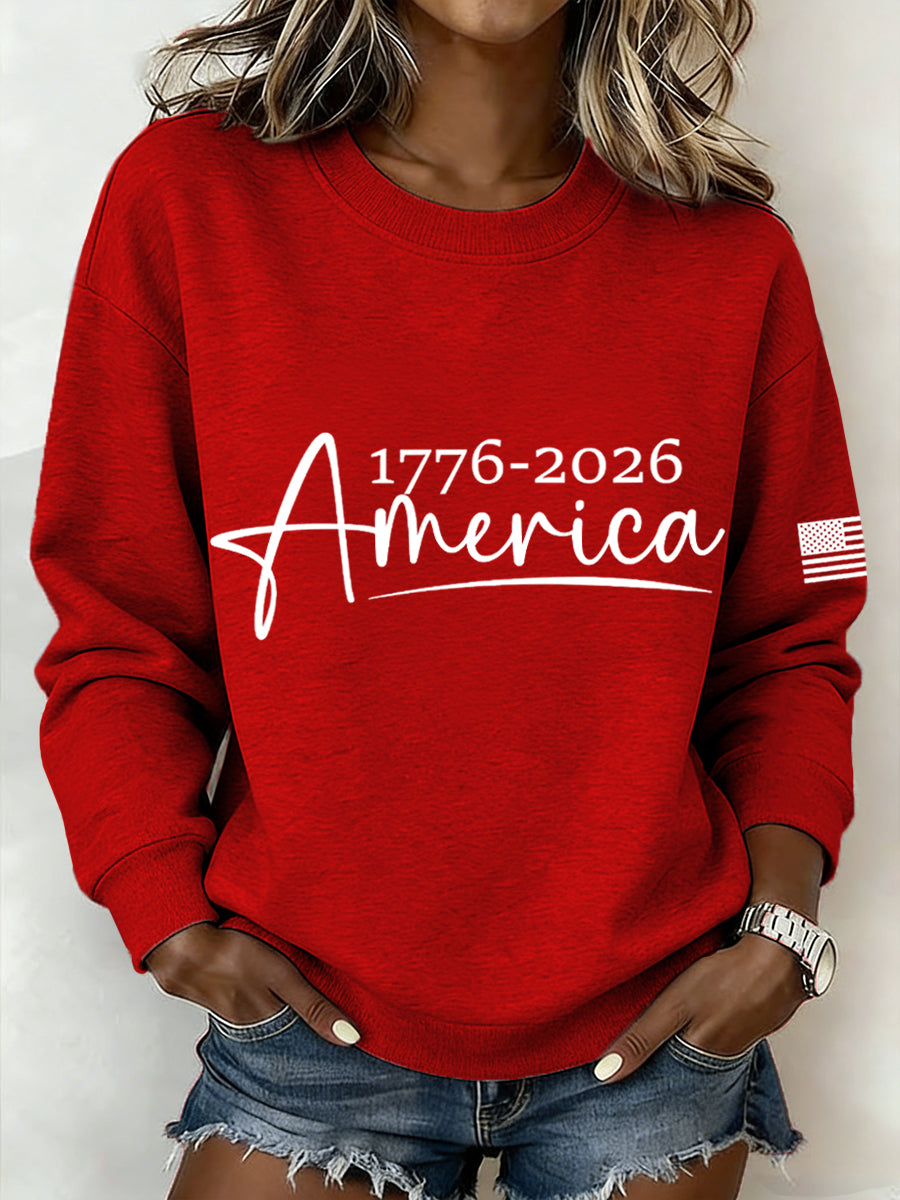 Women's American 1776-2026 Print Sweatshirt