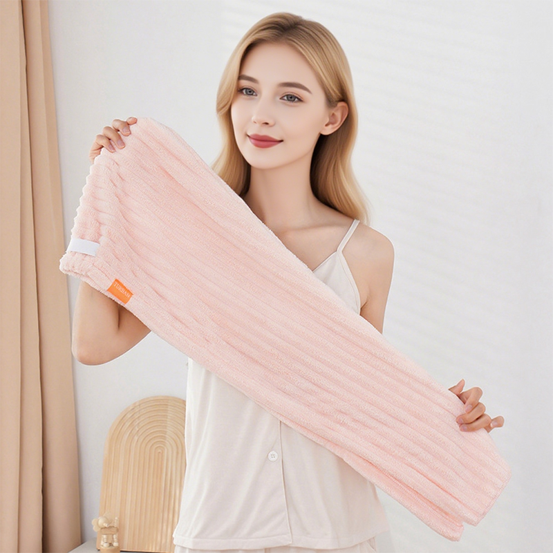 Large Hair Towel with Secure Band For Women