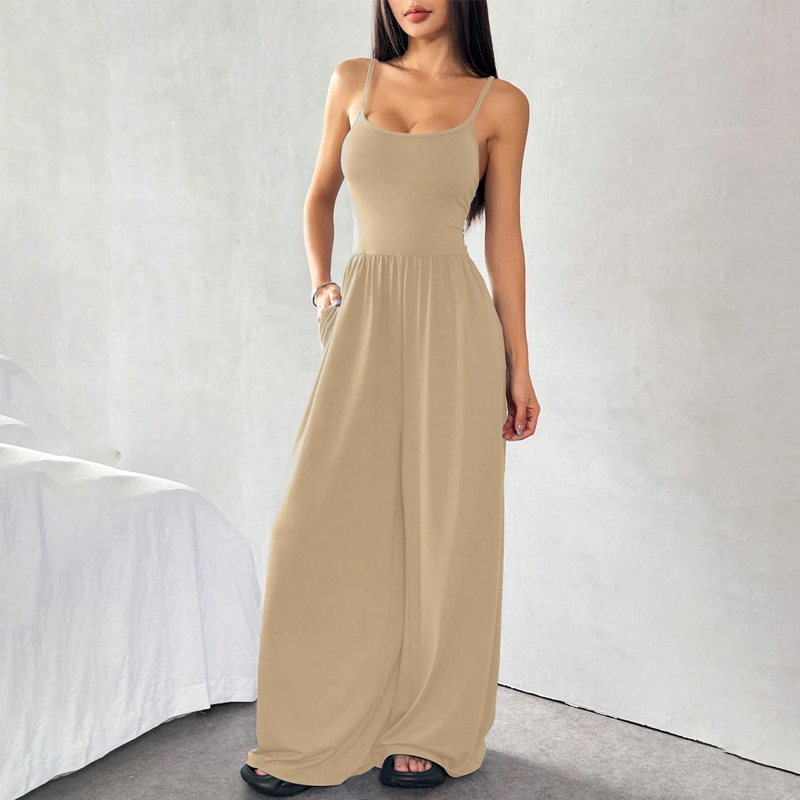 Spaghetti Strap Wide-Leg Jumpsuit with Pockets 🌸 Effortlessly Chic In One Step! 🌸