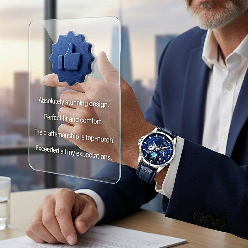 Men's Watch Luminous Starry Sky: Cosmic Starry Dial – Night Glow + Chronograph for Style & Practicality on Your Wrist! ⌚