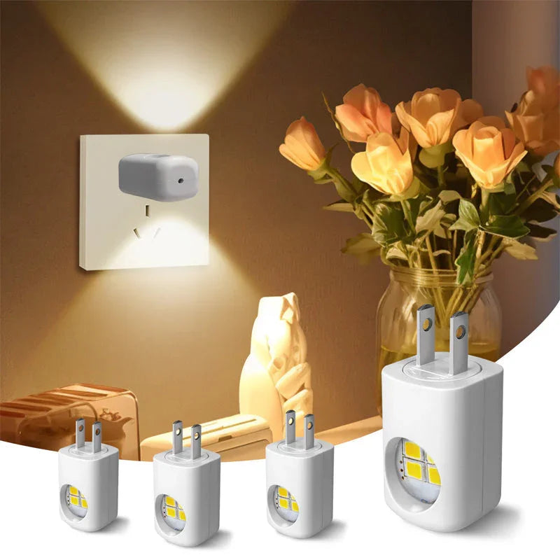 Smart LED Wall Socket Night Light With Auto-Dimmer