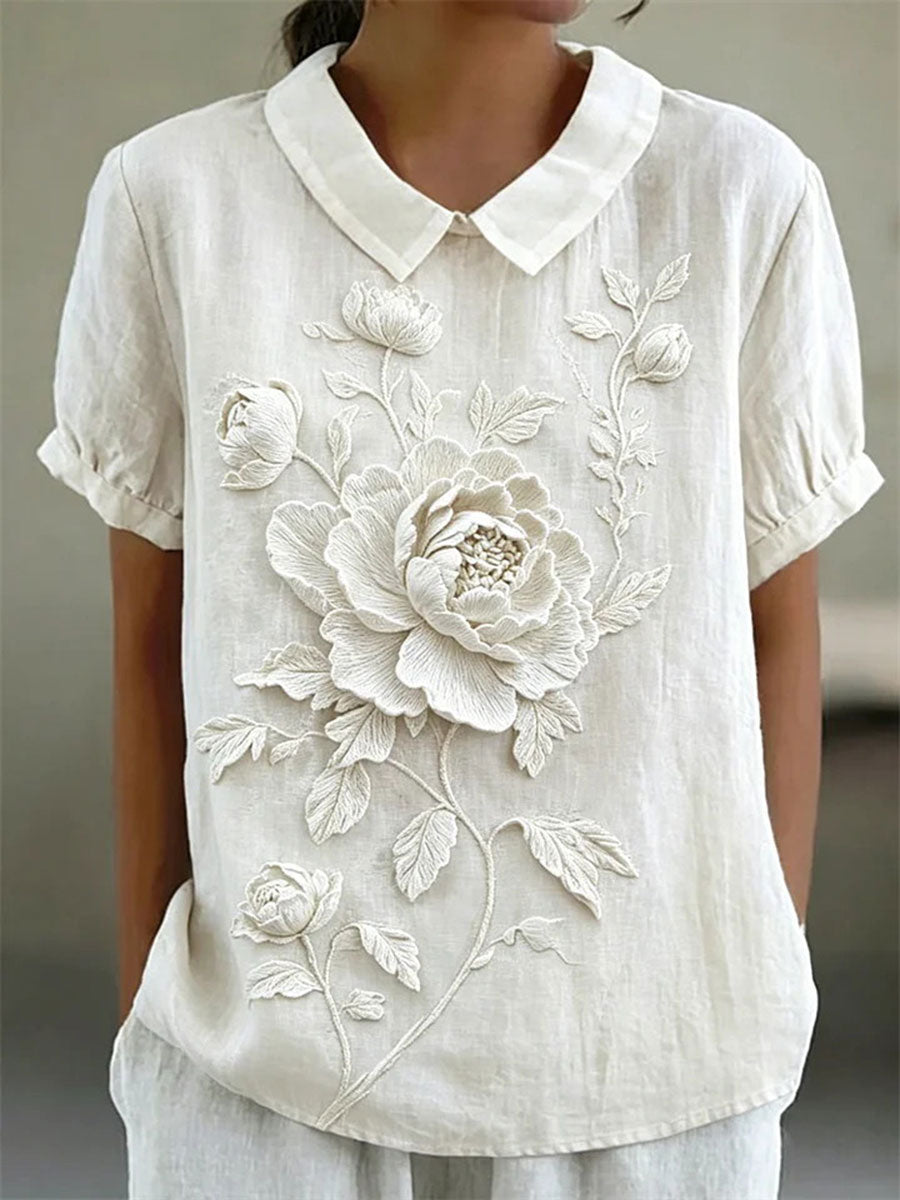 Women's Floral Art Print Casual T-Shirt