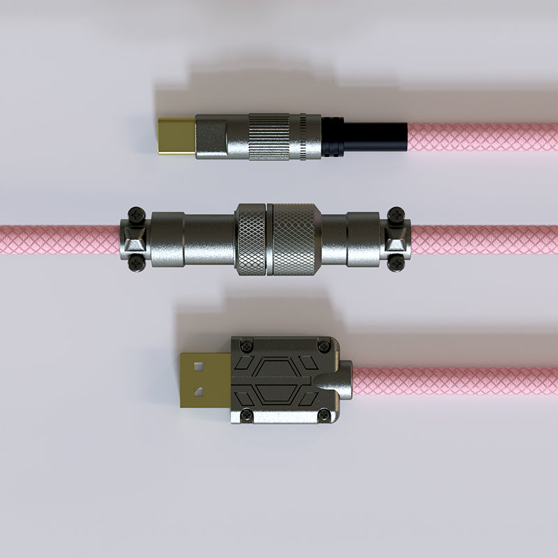 ACGAM CP01 Pink USB-C Coiled Aviator Cable