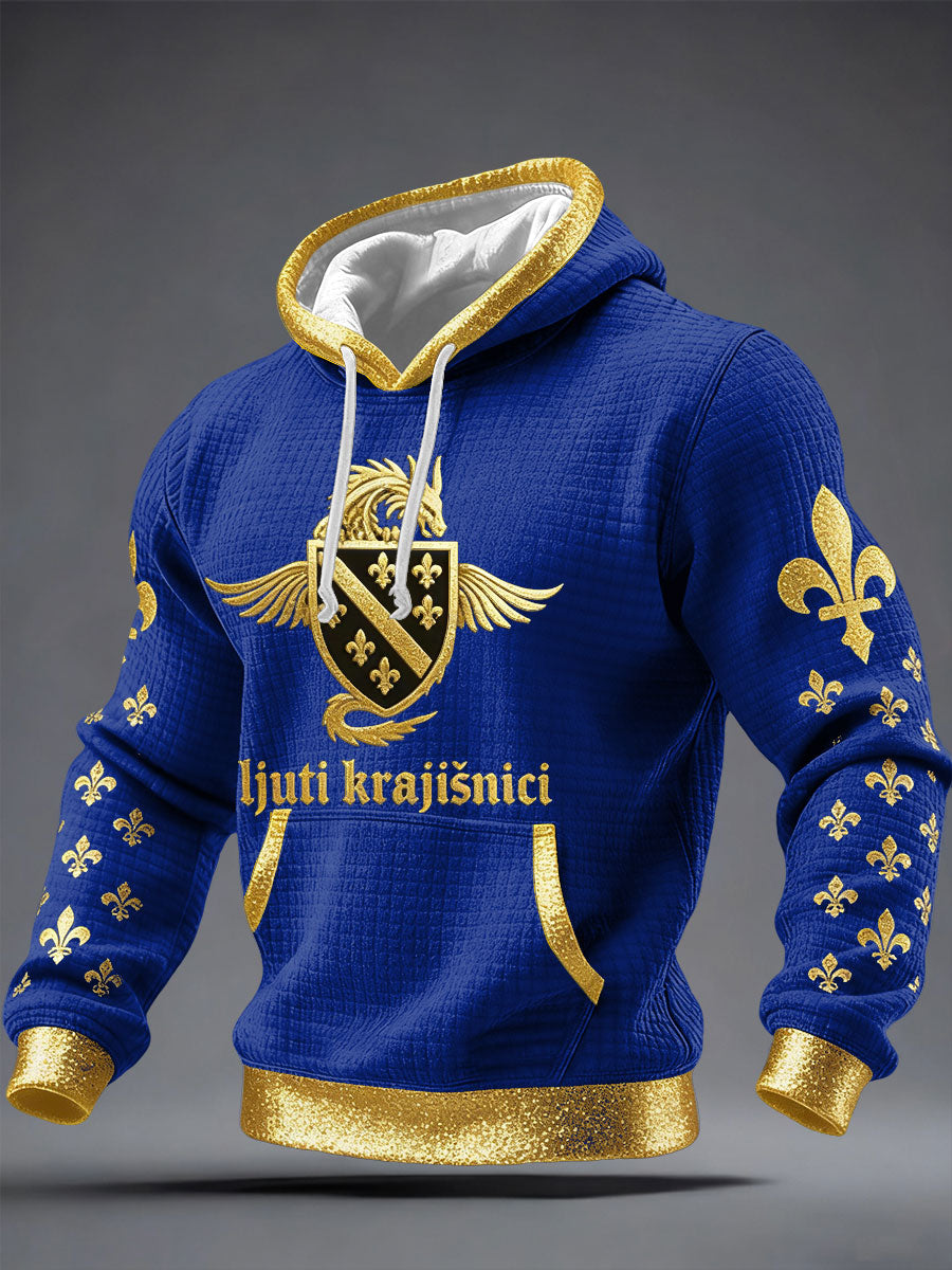 Men's Bosnia ZMAJEVI Football Lover Printed Hoodie