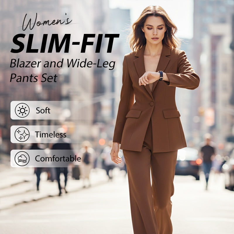 ✨ 2026 New Arrival | Women's Blazer & Wide-Leg Pants Set | Chic Office Look 🔥【-50% OFF】