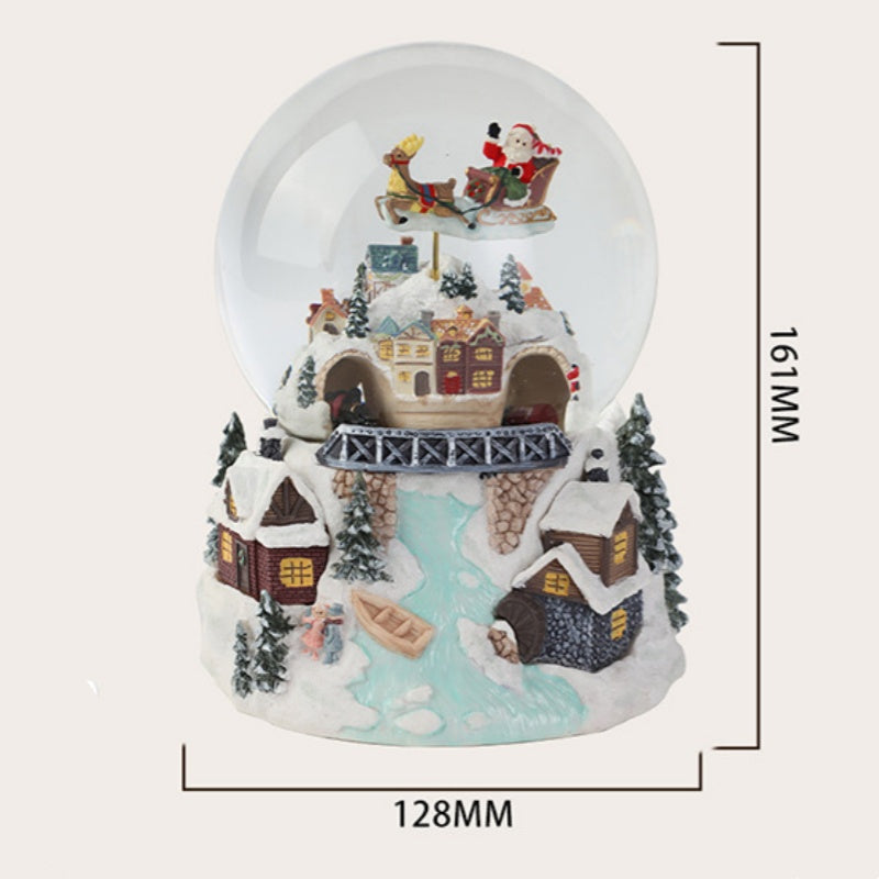 🎅 Illuminated Musical Rotating Christmas Snow Globe