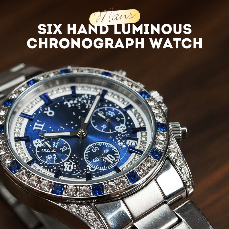 Men's Six-Hand Luminous Chronograph Watch