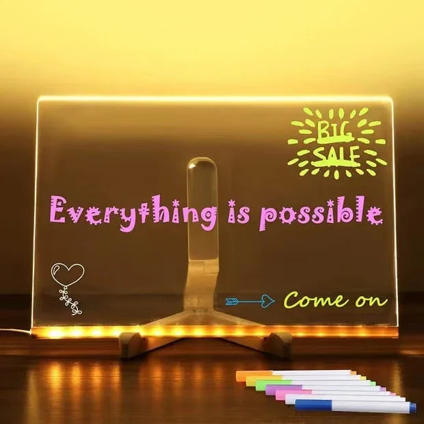 🎅Christmas Hot Sale 50% OFF 🎨LED Note Board🎁Buy 1 Get 7 Colour Pens For Free