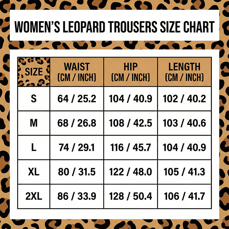 📢📢50%  OFF !! ⏰Women's High-Waist Leopard Print Straight-Leg Pants