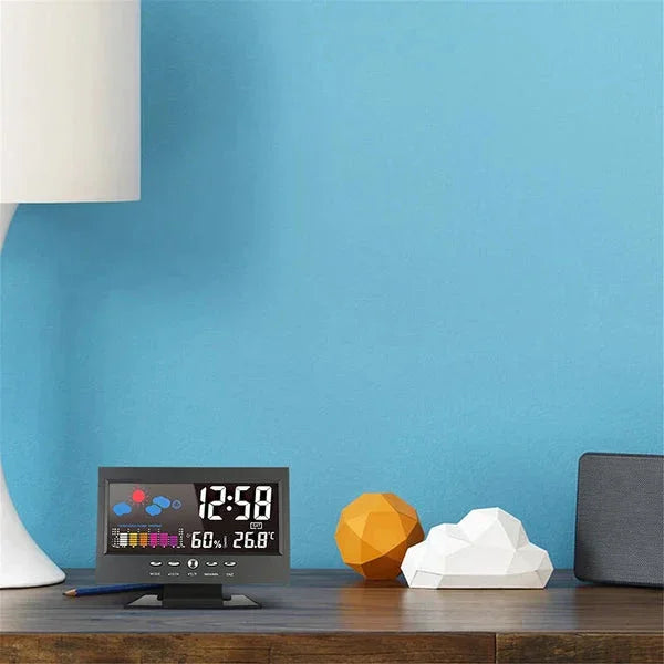 🔥Limitied Time 50% OFF🔥Digital LED Temperature Humidity Monitor Weather Forecast LED Table Alarm Clock