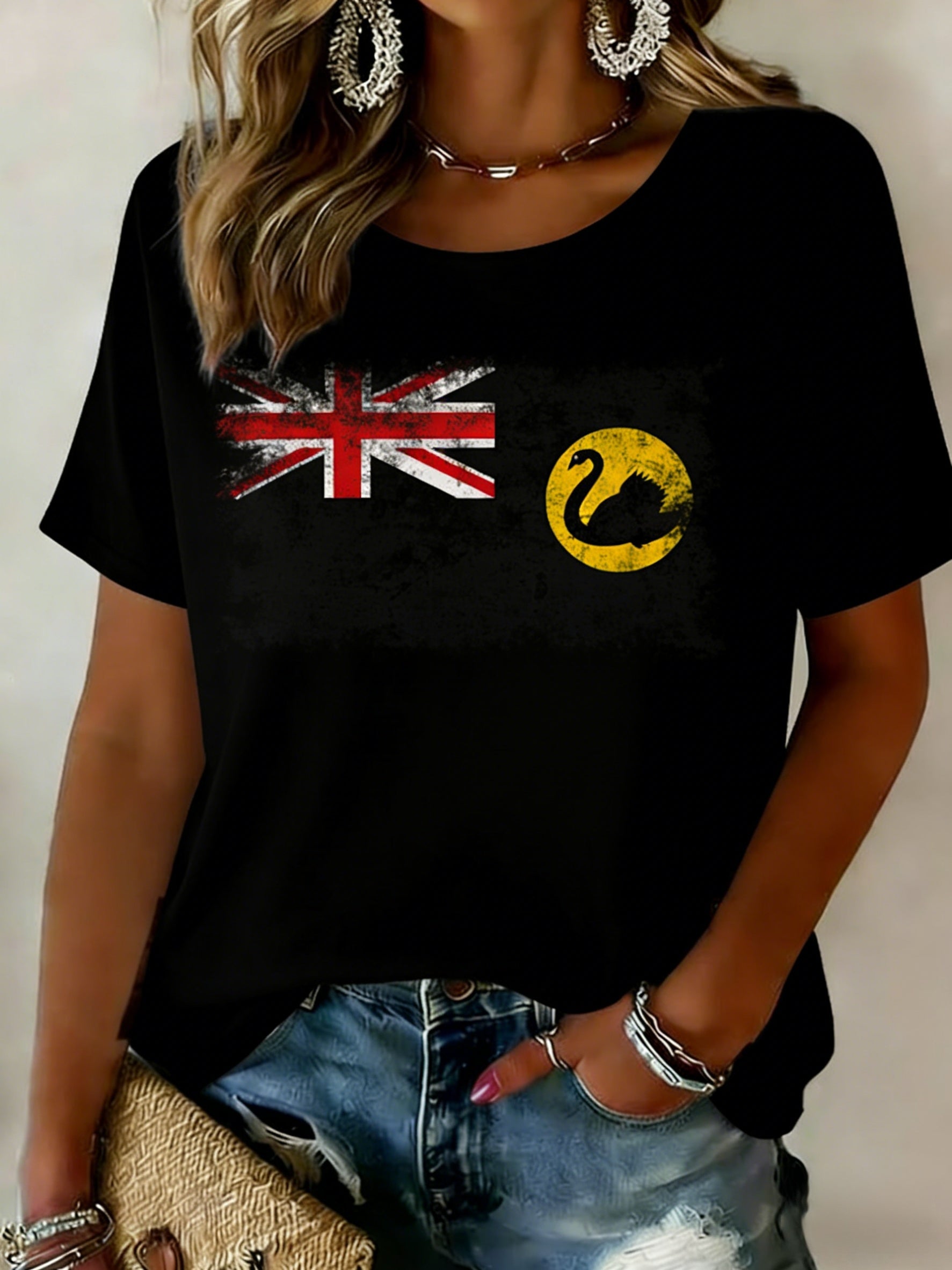 Women's Western Australia Day Printed Short Sleeve T-shirt