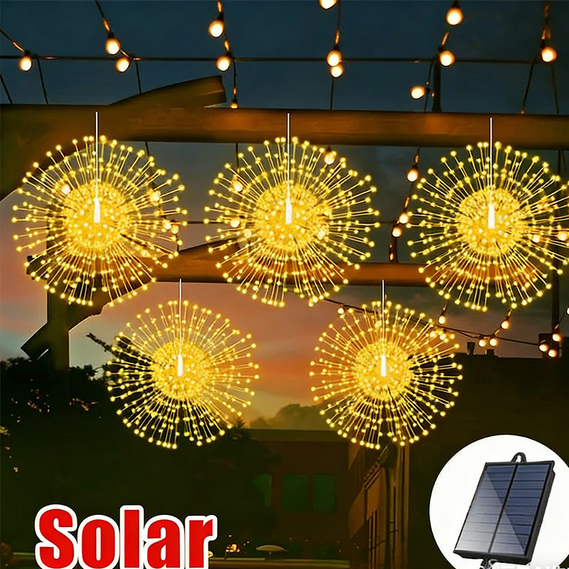 🔥While Supplies Last 40% OFF!🎉 Solar Firework String Lights for Yard & Parties