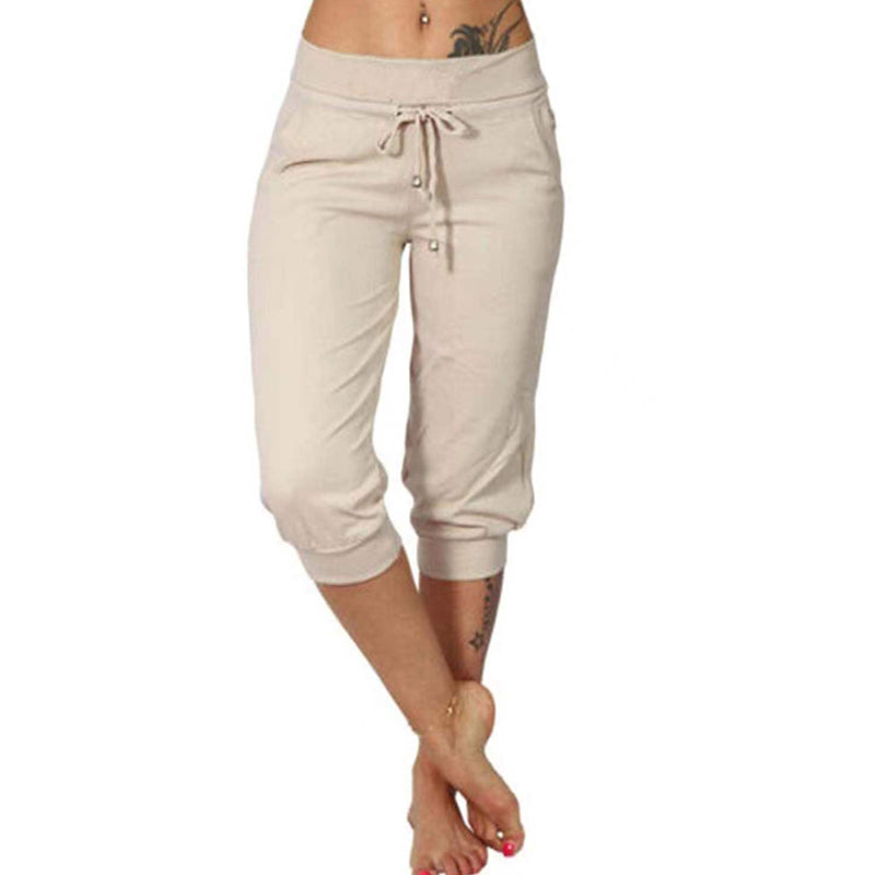 🩳 50% OFF NOW! 😴 Drawstring Waist Cropped Sweatpants for Lounging – Soft Fabric, Relaxed Fit & Comfortable ☁️