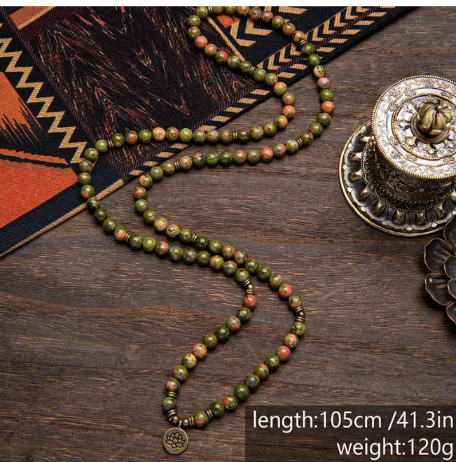 ✨Bohemian Natural Stone Beaded Necklace