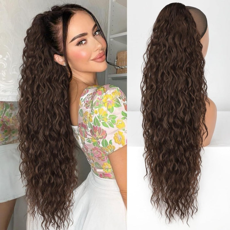 🩷LAST DAY PROMOTION - 50%OFF😍Curly Wavy Frizzy Hair Extension with Ponytail