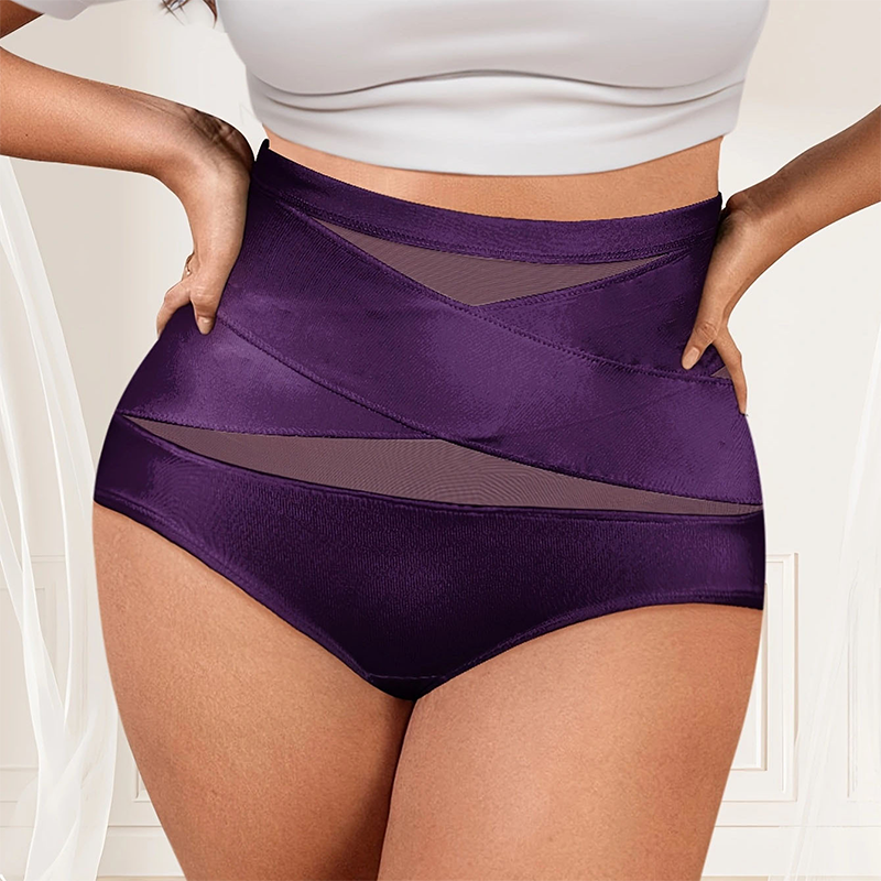 🌸Last Day-Buy 1 Get 3 Packs✨Plus-Size High-Waist Cross Tummy Control Panties