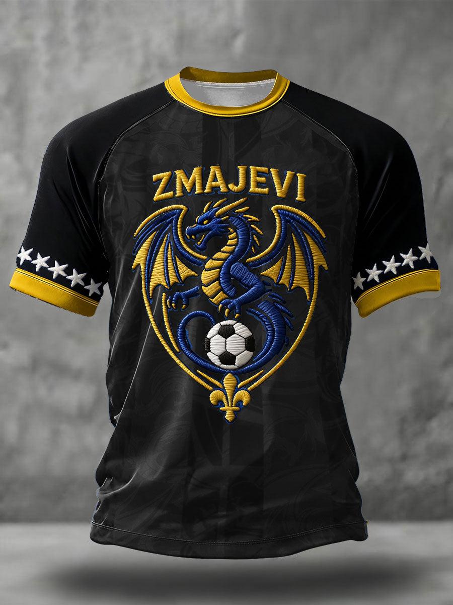 Men's Bosno ZMAJEVI Football Lover Printed T-shirt