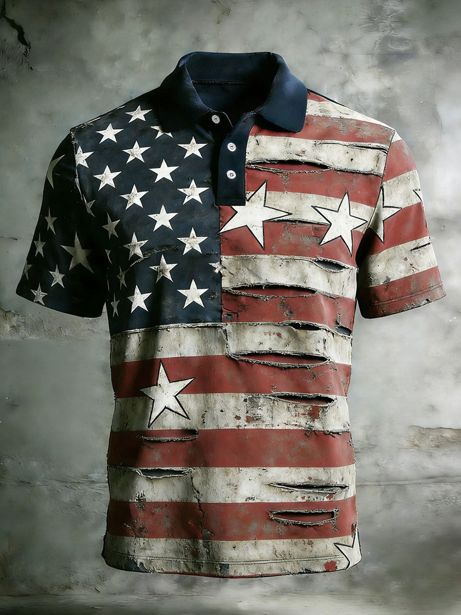 Men's Vintage American Flag Tops