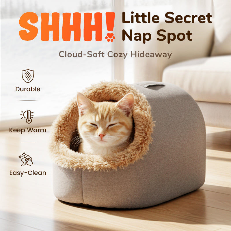 🥳2026 HOT SALE🥳💞50K+ SOLD!💥❄️🛡️ Flash Sale 50% Off! Cozy Pet Cave Bed – Your pet‘s safe haven for winter. Soft, warm & perfect for cuddle-up naps. Peace of mind for caring owners. 🛏️❤️
