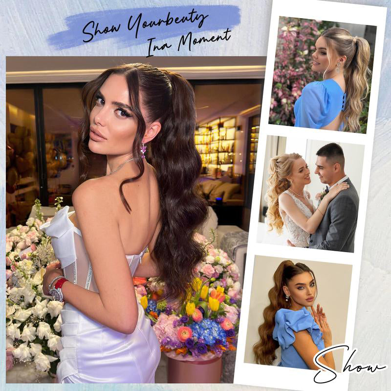 💜New Arrival💜Clip-on Wavy Ponytail Extension