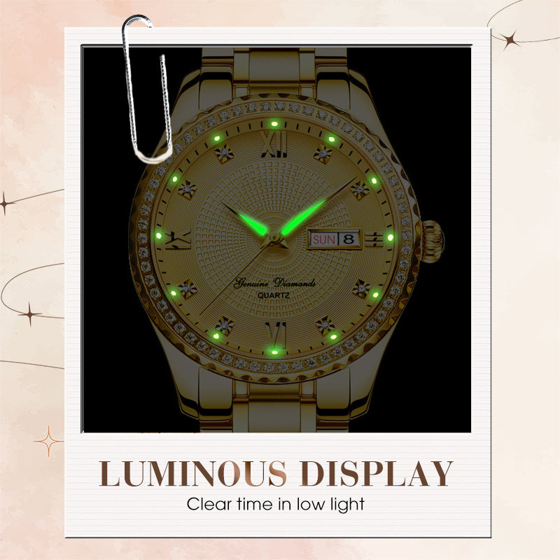 Men's Luminous Display Waterproof Wristwatch