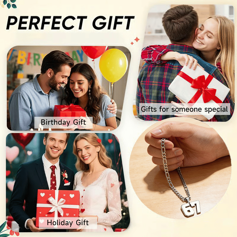 67 Number Pendant Necklace – A Statement Piece for Every Fashionista