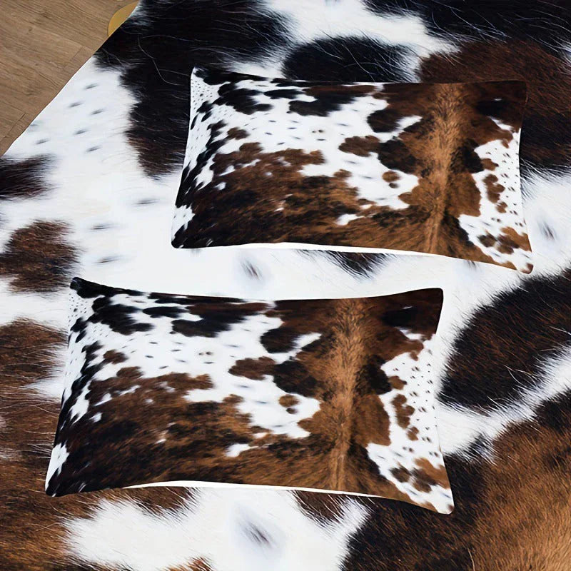 🐮 50% OFF! 🛏️ Cow Print Duvet Cover – Soft & Lightweight, Fun Design, Complete Set ✨