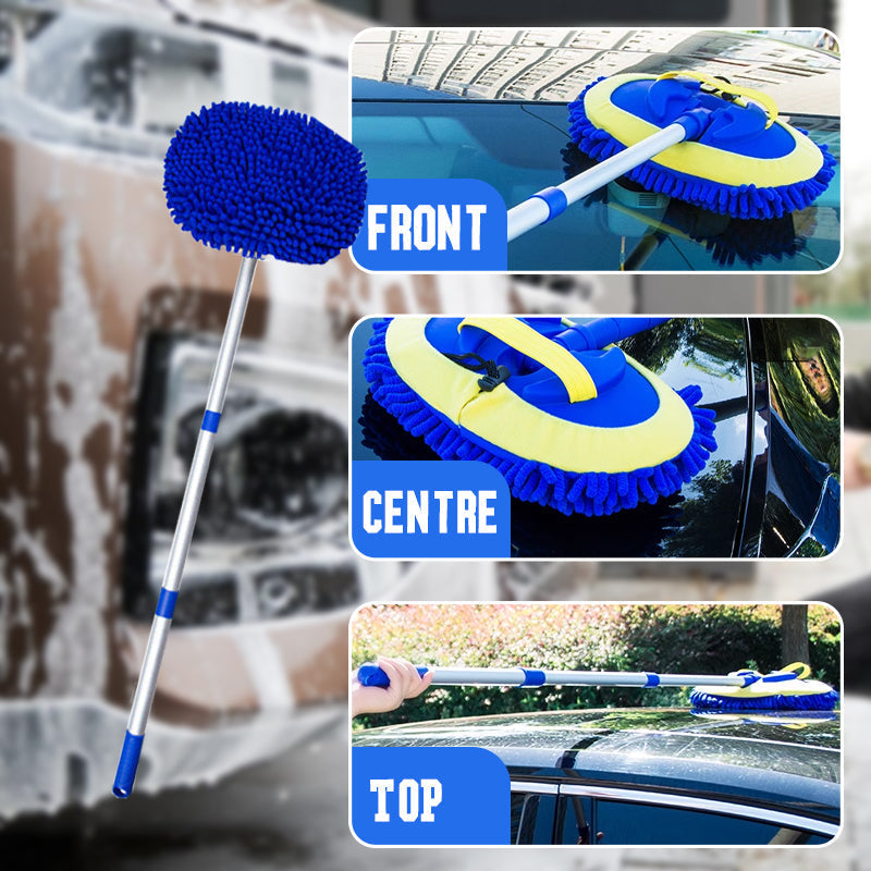 🚗 49% OFF NOW! 🧽 Durable Aluminum Long Handle Telescopic Car Wash Mop – Soft Microfiber, Scratch-Free & Adjustable Length ✨
