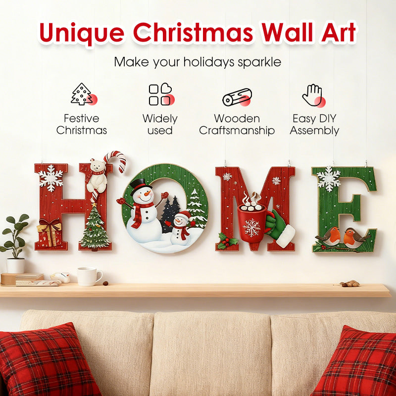 📢📢50 % OFF !!⏰⏰Christmas Wooden Wall Decor Letter Sign - HOME/JOY