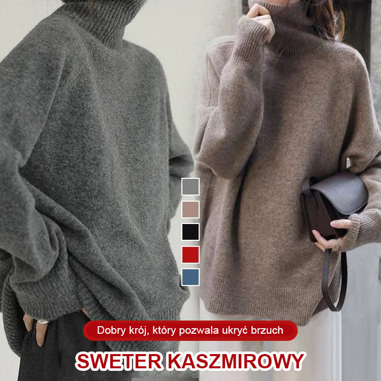 Luźny sweter z kaszmiru