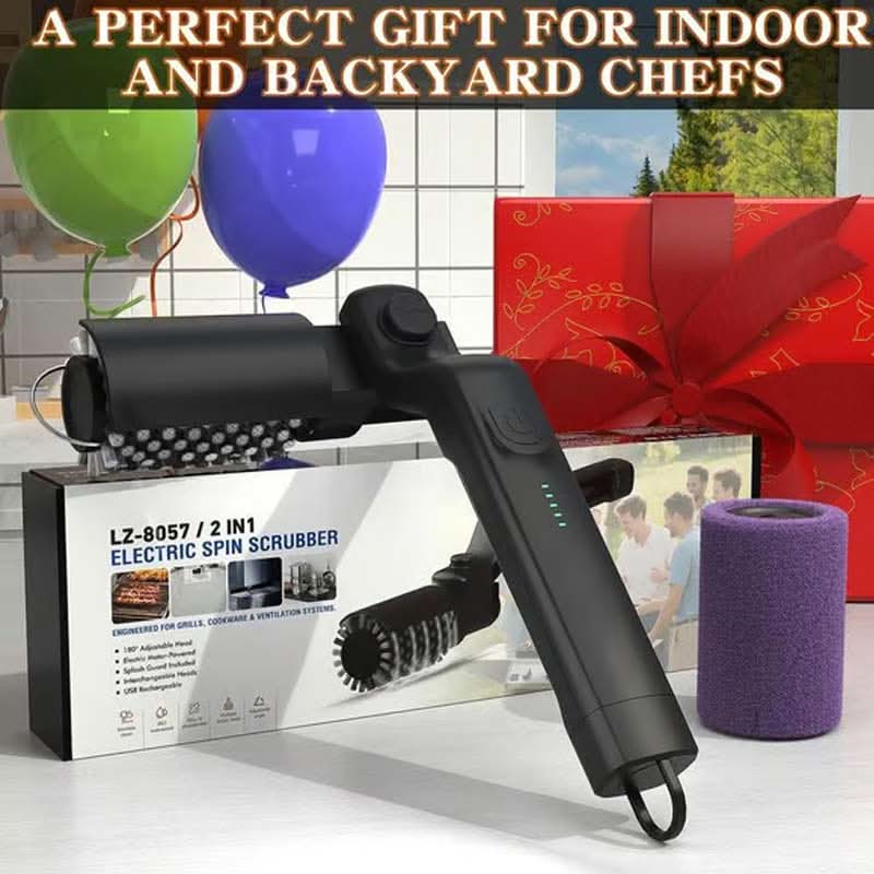 🔥60% OFF NOW! 🍖 Cordless Electric BBQ Brush Cleaner – Deep Cleaning, Long Handle & Rechargeable 🔋