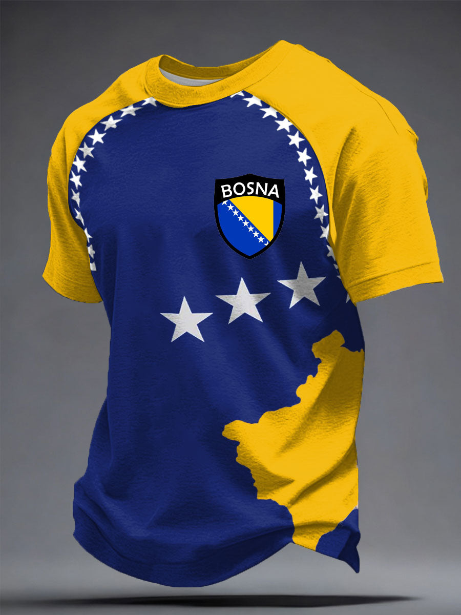 Men's Bosno ZMAJEVI Football Lover Printed T-shirt