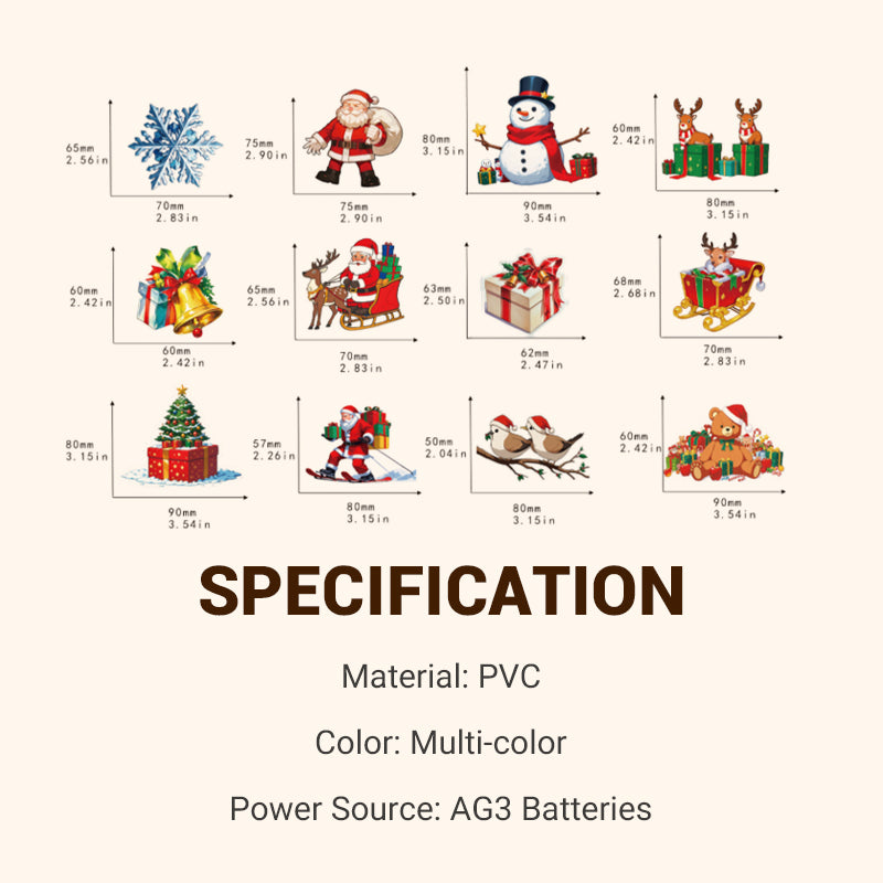 Luminous Christmas Wall Stickers Set