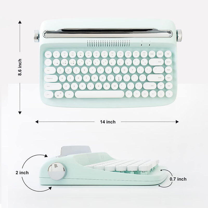 ACGAM ACTTO B303 Typewriter Retro Bluetooth Membrane Keyboard