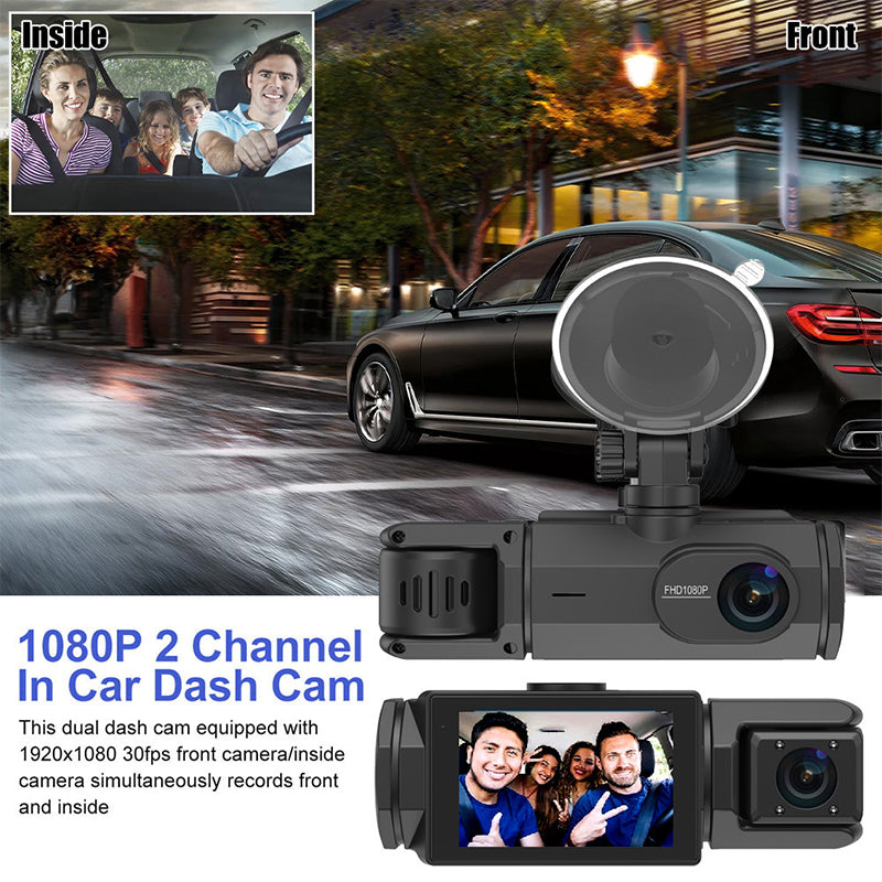 ⏰🚗HD 1080p Car Recorder with Reverse Camera