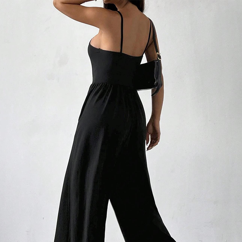 Spaghetti Strap Wide-Leg Jumpsuit with Pockets 🌸 Effortlessly Chic In One Step! 🌸