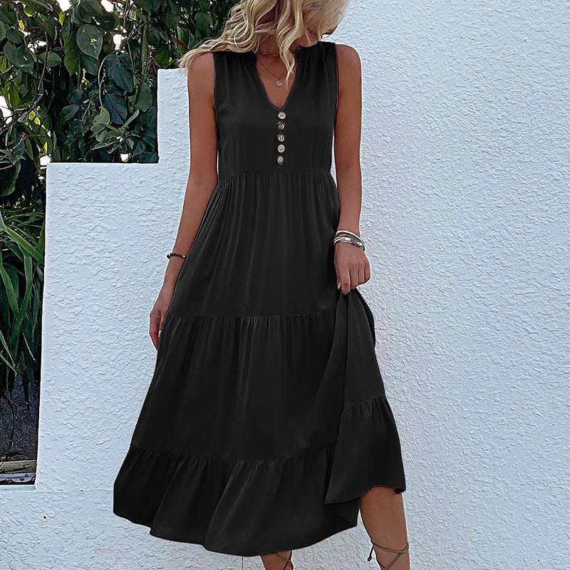 Summer sales - Comfortable and breathable V-neck dress