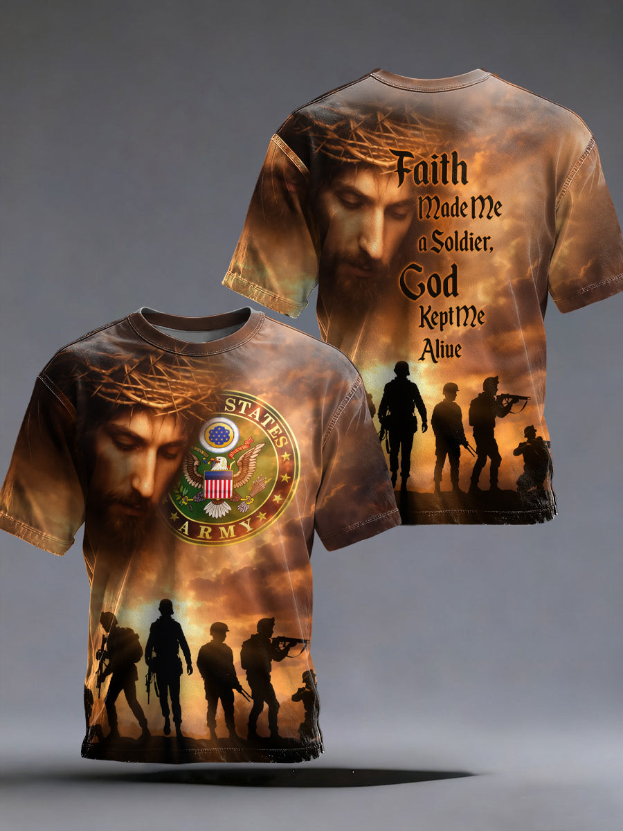 Men's USA Faith Printed T-shirt