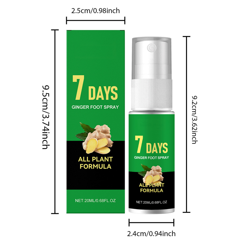 🔥LAST DAY - BUY 1 GET 1 FREE!🏆FootGlow 7-Day Ginger Foot Exfoliating Spray🌿Fast Shipping 🚚💨