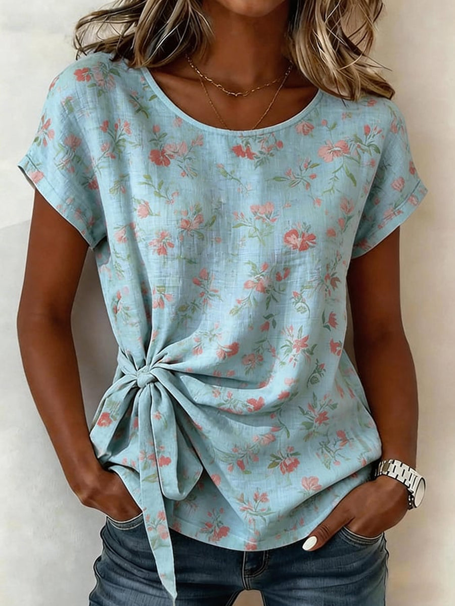 Women's Vintage Floral Casual Top
