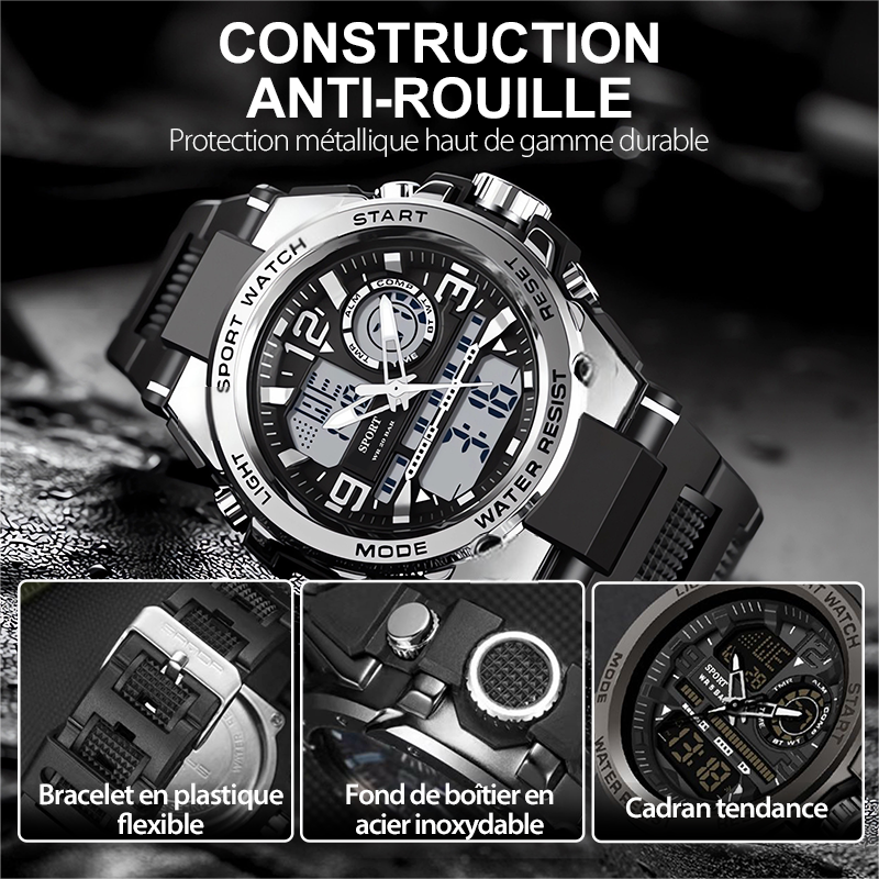 Men's Waterproof Sports Watch with Luminous Display