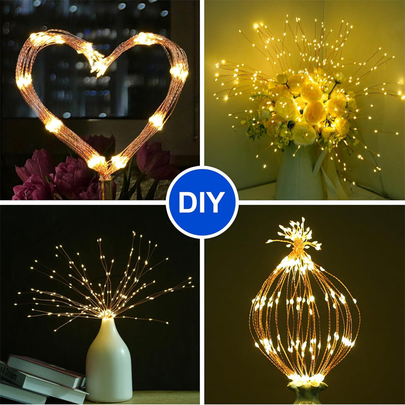 🔥While Supplies Last 40% OFF!🎉 Solar Firework String Lights for Yard & Parties