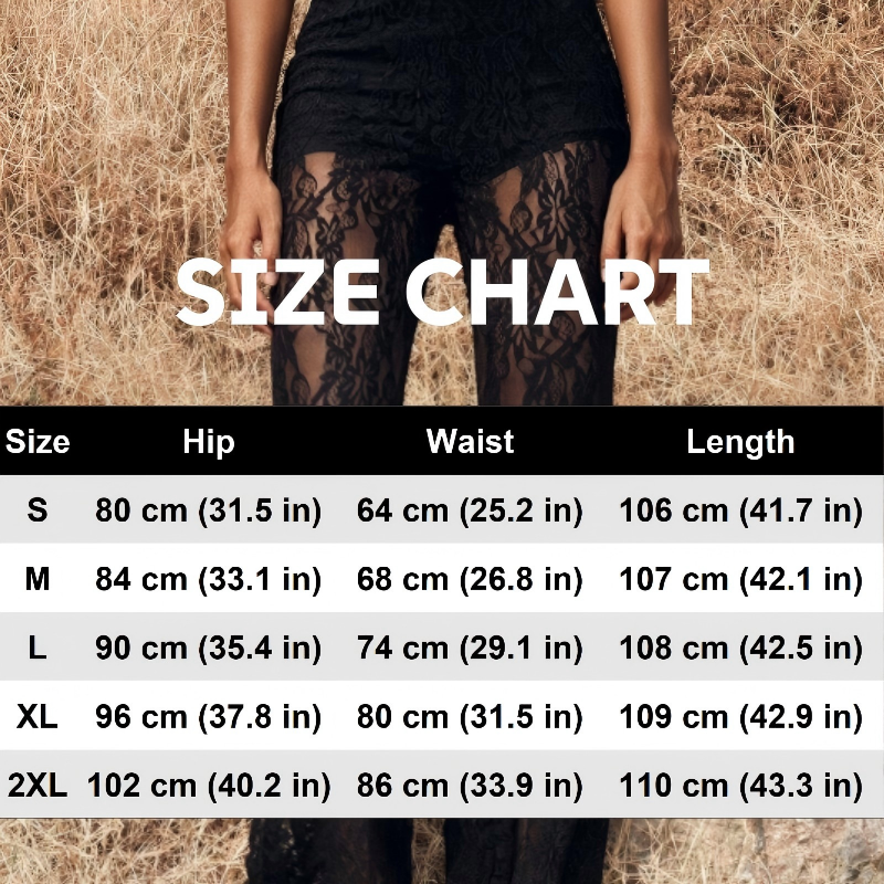 Elegant Lace Flare Pants with High-Waisted Design