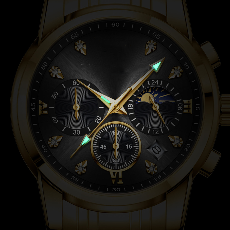 Men's Multifunction Chronograph Watch with Calendar