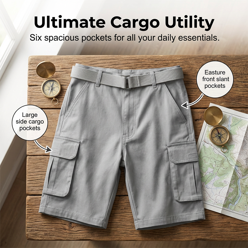 Men's Quick-Dry Cargo Shorts with Belt💥✨Limited-time 50% Off Special Offer